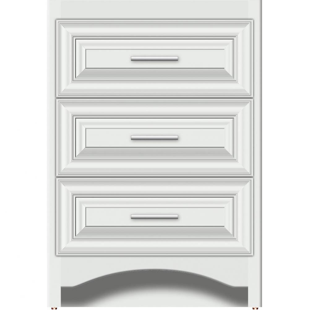 24 X 18 X 34.5 Ravenna Town Vanity Classic Miter Powder Grey 3 Drw