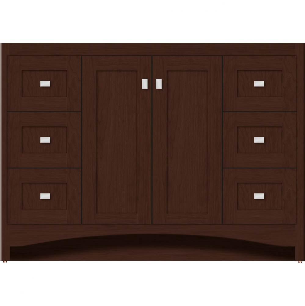 48 X 21 X 34.5 Ravenna View Vanity Shaker Choc Cherry Sb