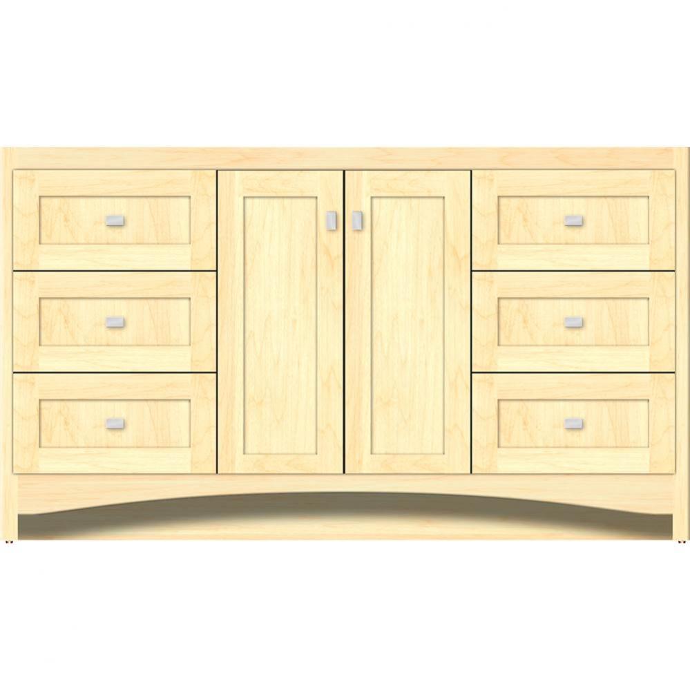 60 X 21 X 34.5 Ravenna View Vanity Shaker Nat Maple Sb