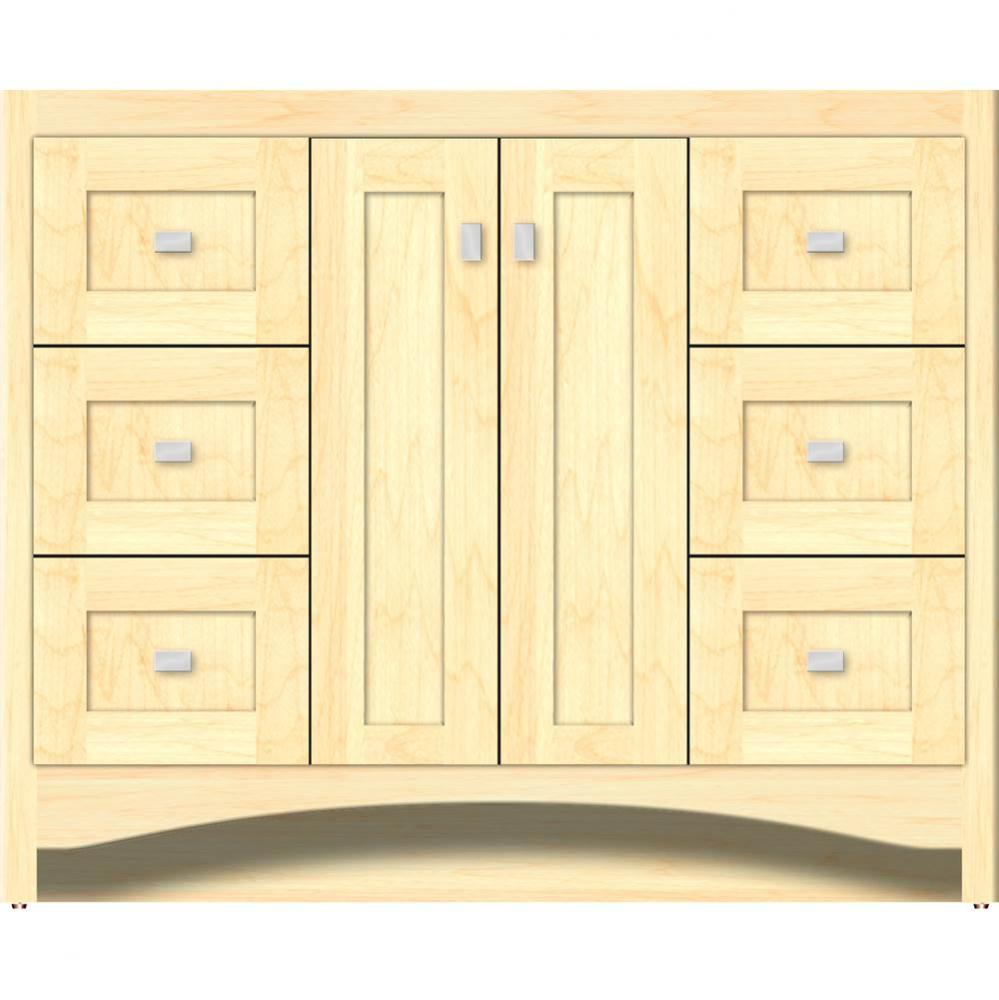 42 X 18 X 34.5 Ravenna View Vanity Shaker Nat Maple Sb