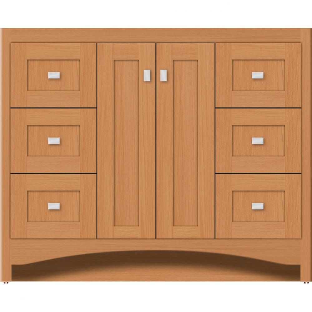 42 X 21 X 34.5 Ravenna View Vanity Shaker Nat Oak Sb