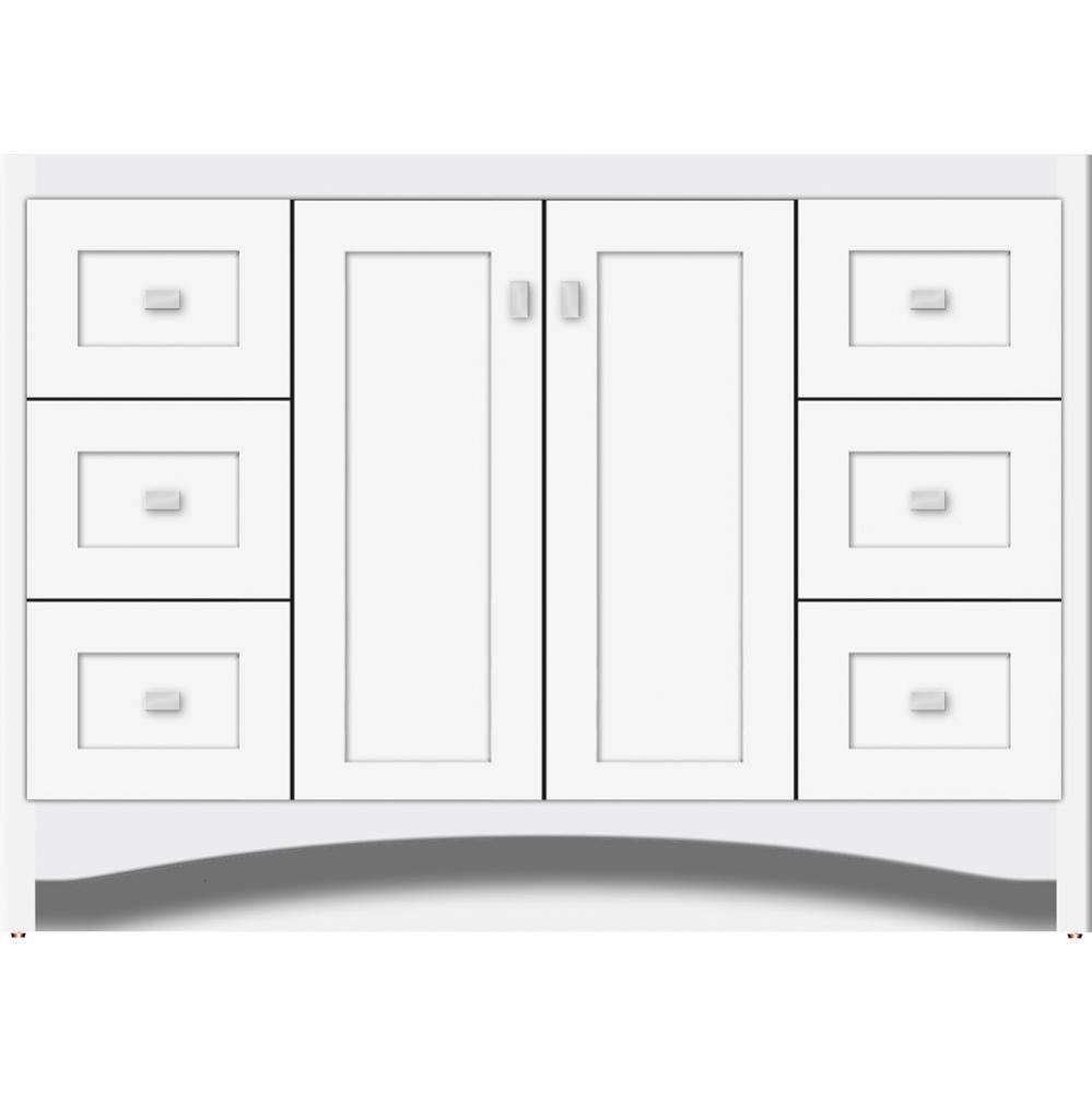 48 X 18 X 34.5 Ravenna View Vanity Shaker Sat White Sb