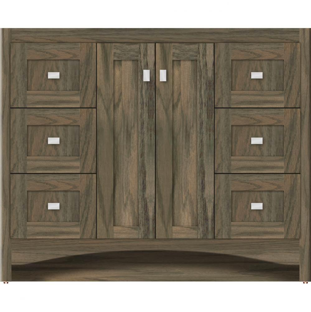 42 X 21 X 34.5 Ravenna View Vanity Shaker Dusky Oak Sb