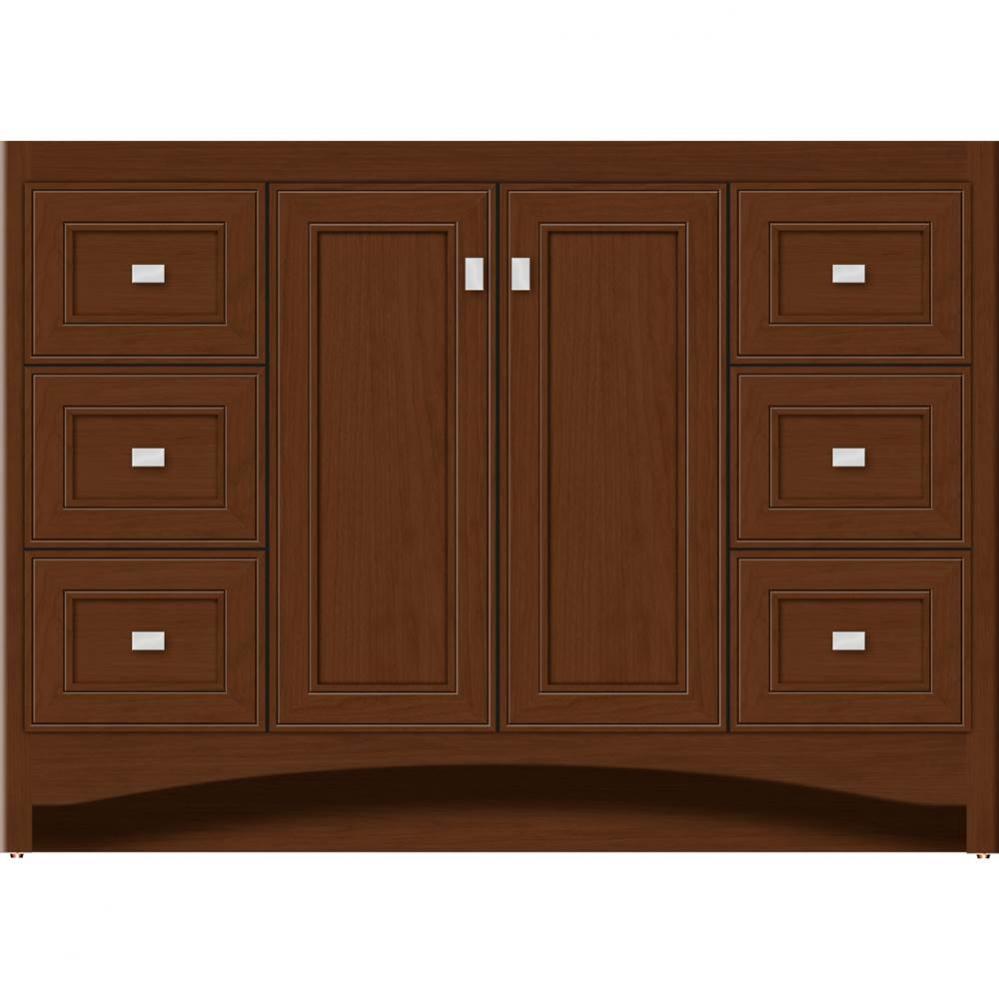 48 X 21 X 34.5 Ravenna View Vanity Deco Miter Pecan Cherry Sb