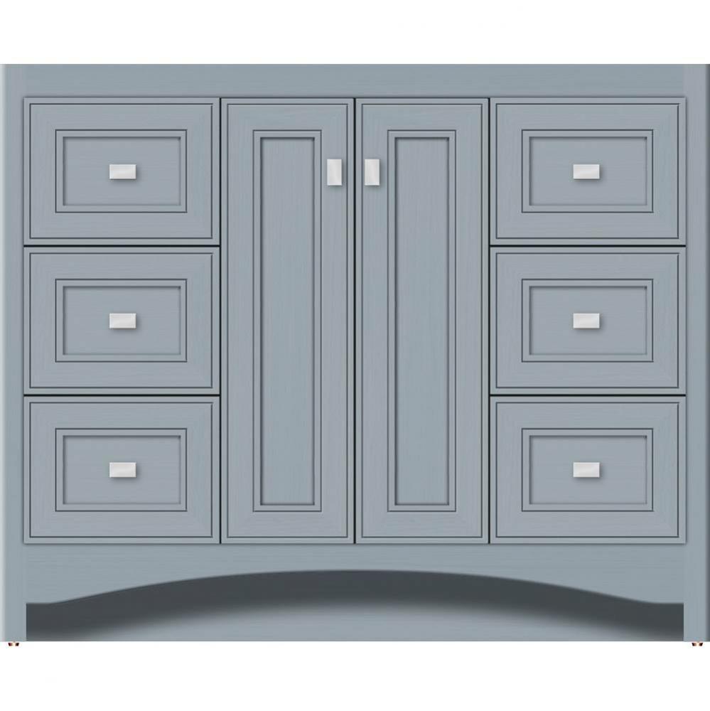 42 X 18 X 34.5 Ravenna View Vanity Deco Miter Silver Oak Sb