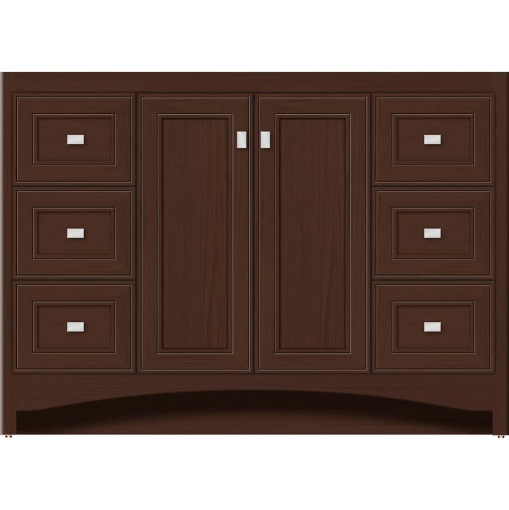 48 X 21 X 34.5 Ravenna View Vanity Deco Miter Choc Oak Sb