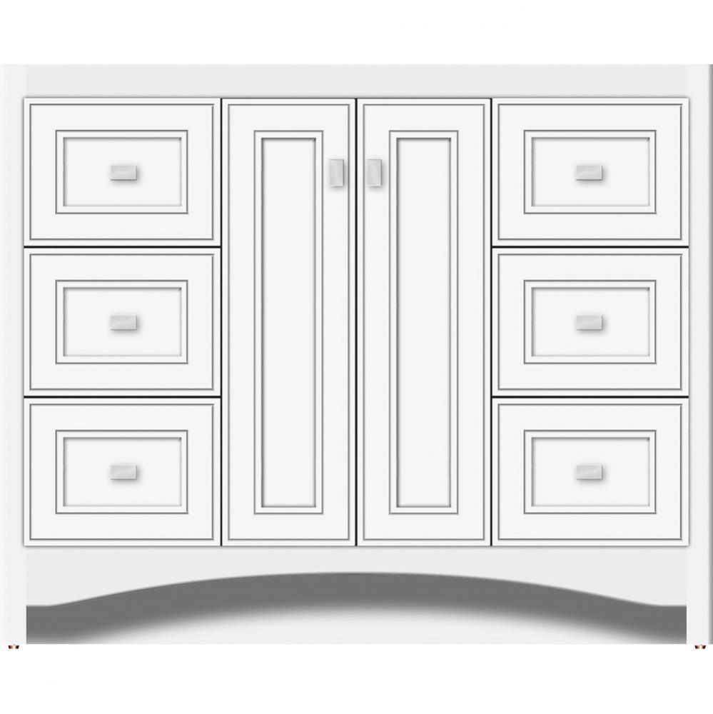 42 X 21 X 34.5 Ravenna View Vanity Deco Miter Sat White Sb