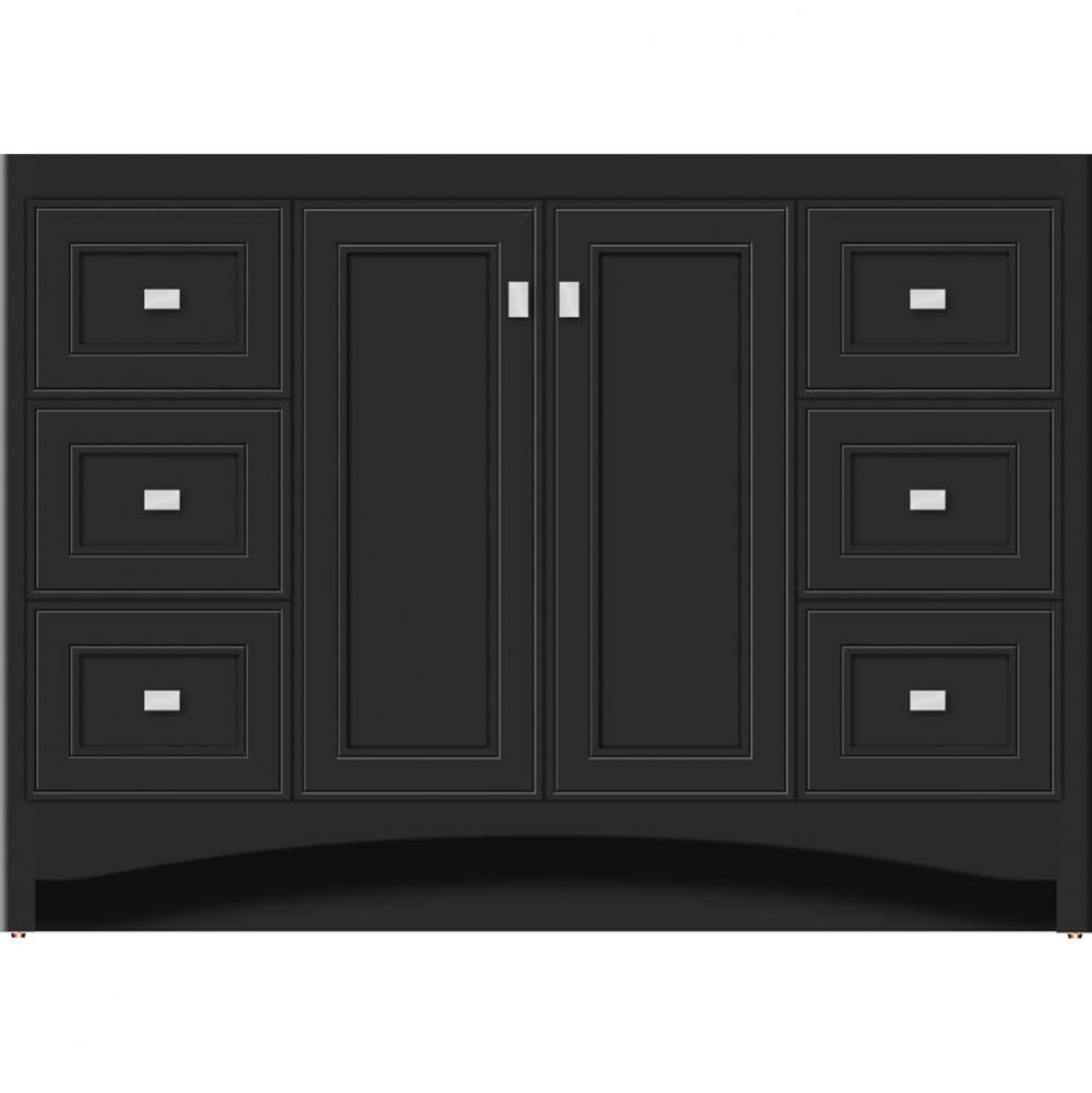 48 X 21 X 34.5 Ravenna View Vanity Deco Miter Sat Black Sb