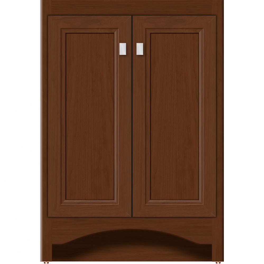 24 X 21 X 34.5 Ravenna View Vanity Ogee Miter Pecan Cherry Std