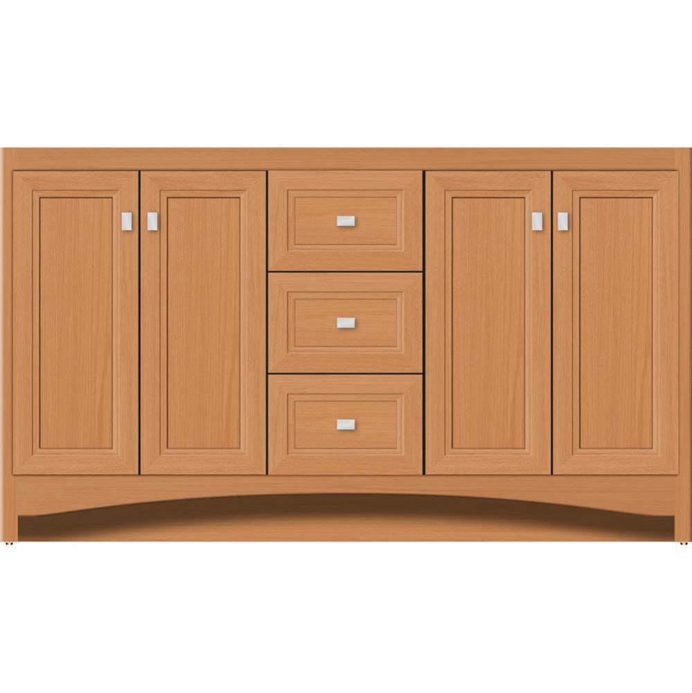 60 X 18 X 34.5 Ravenna View Vanity Ogee Miter Nat Oak Db