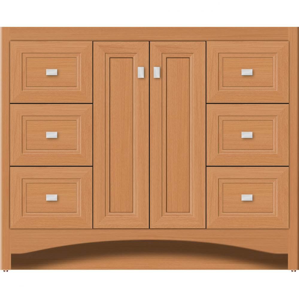 42 X 18 X 34.5 Ravenna View Vanity Ogee Miter Nat Oak Sb
