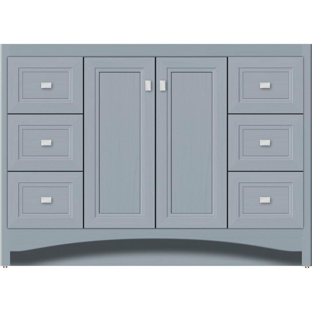 48 X 18 X 34.5 Ravenna View Vanity Ogee Miter Silver Oak Sb