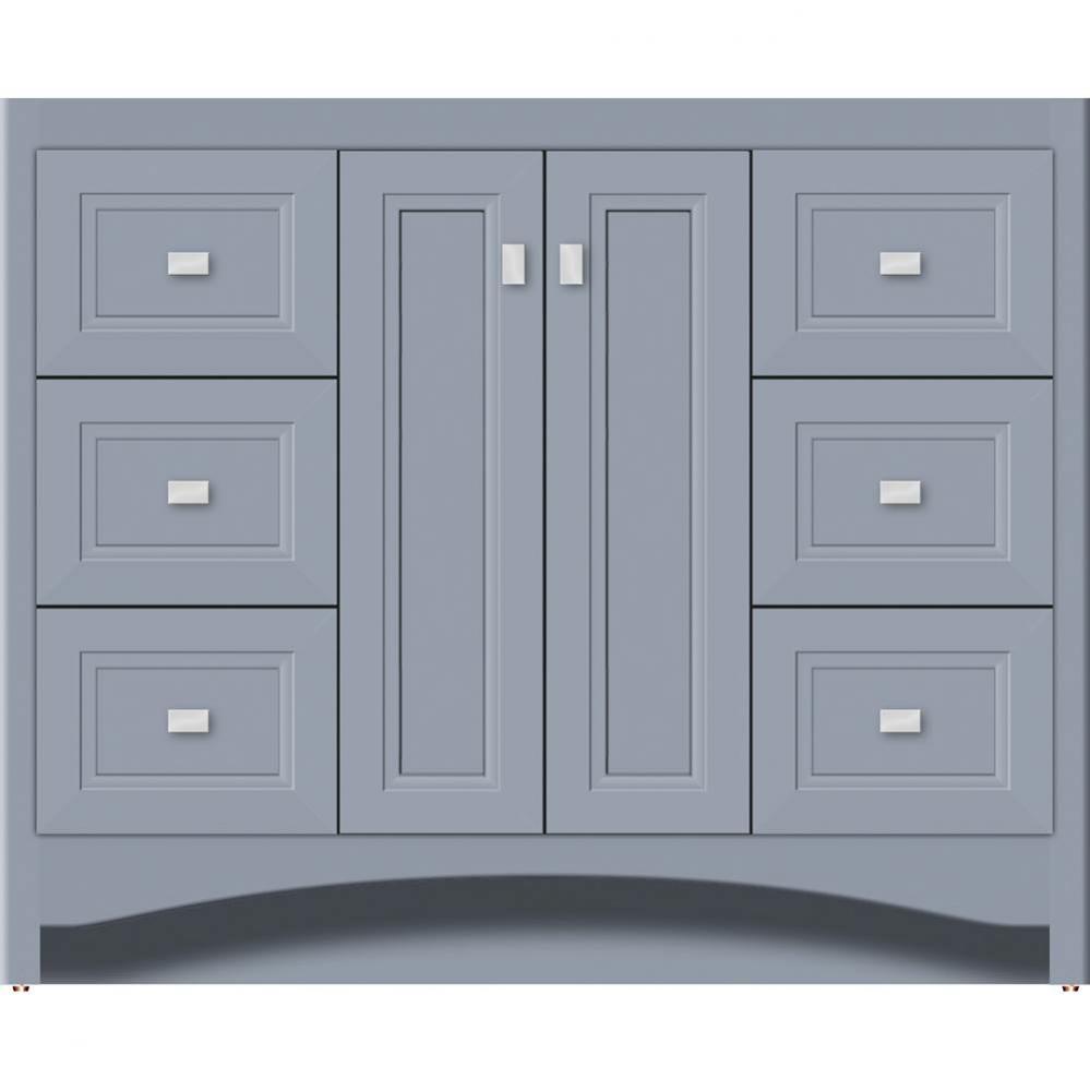 42 X 21 X 34.5 Ravenna View Vanity Ogee Miter Sat Silver Sb