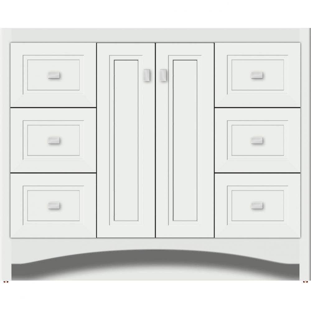 42 X 21 X 34.5 Ravenna View Vanity Ogee Miter Powder Grey Sb