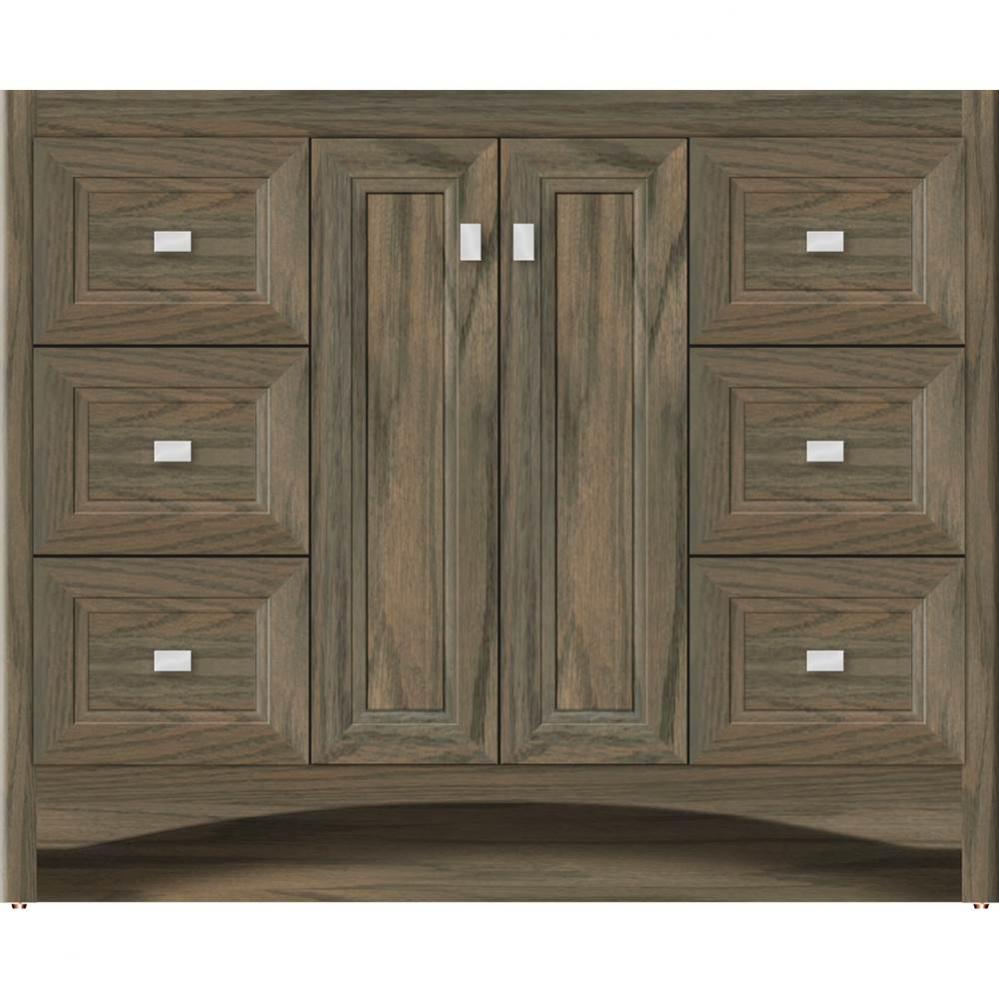 42 X 18 X 34.5 Ravenna View Vanity Ogee Miter Dusky Oak Sb