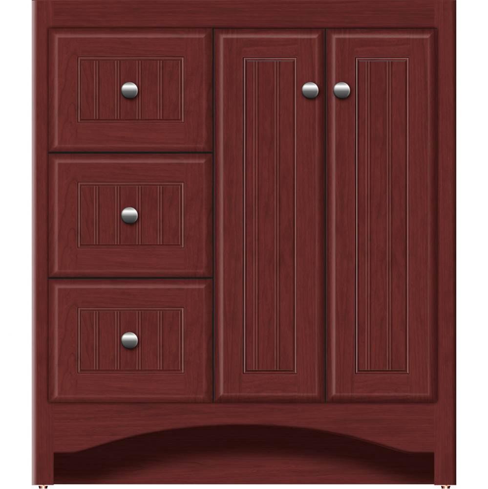 30 X 18 X 34.5 Ravenna View Vanity Beaded Dk Cherry Lh