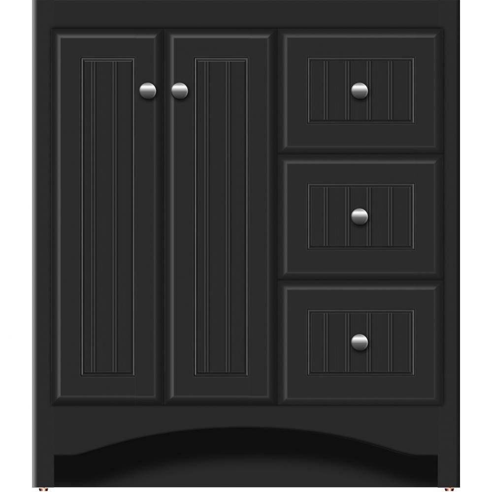 30 X 21 X 34.5 Ravenna View Vanity Beaded Sat Black Rh