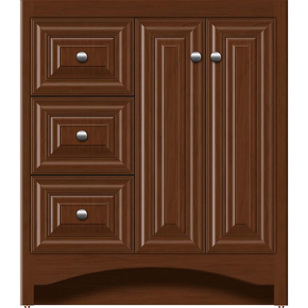 30 X 21 X 34.5 Ravenna View Vanity Classic Miter Pecan Cherry Lh