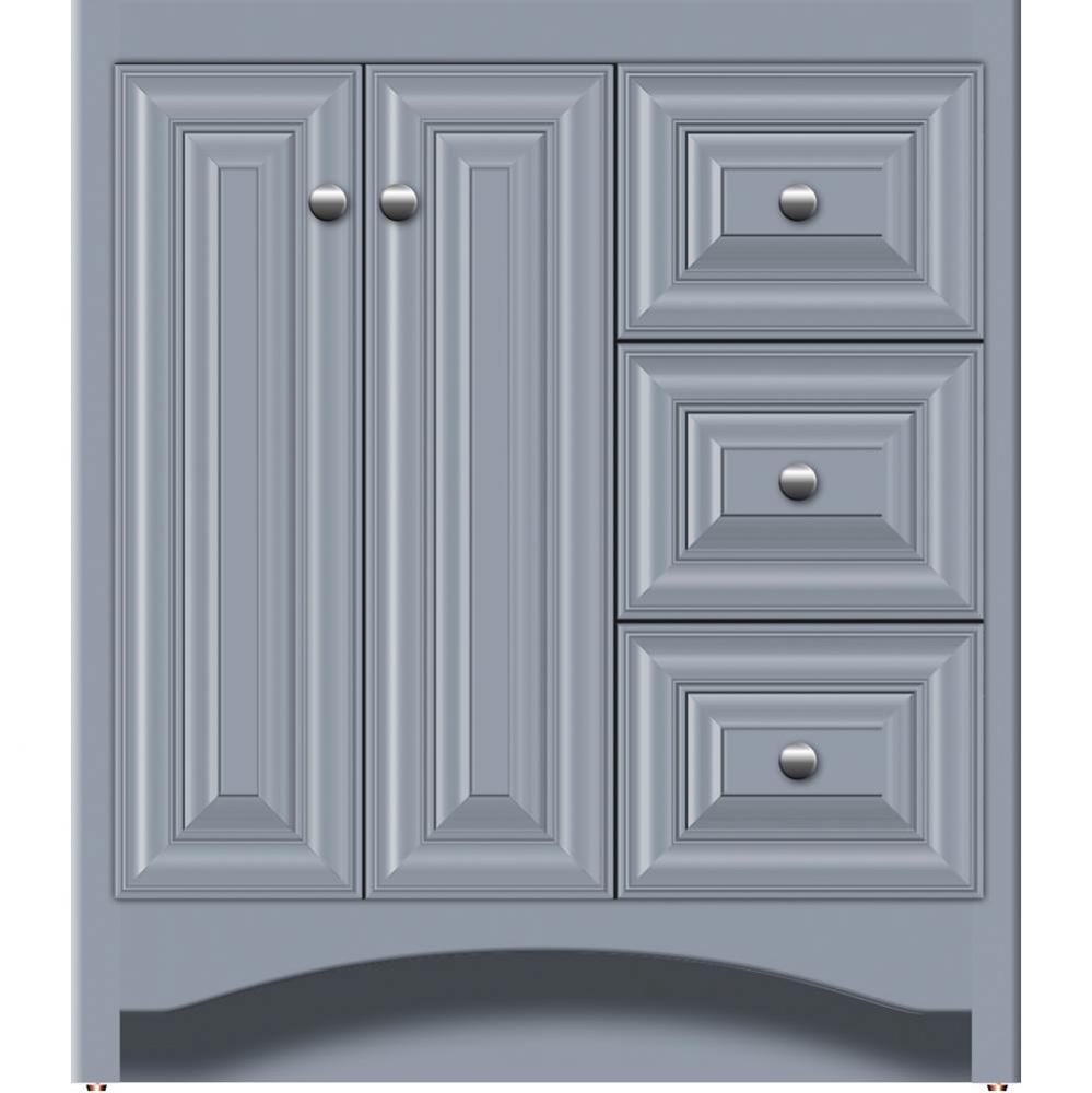 30 X 18 X 34.5 Ravenna View Vanity Classic Miter Sat Silver Rh