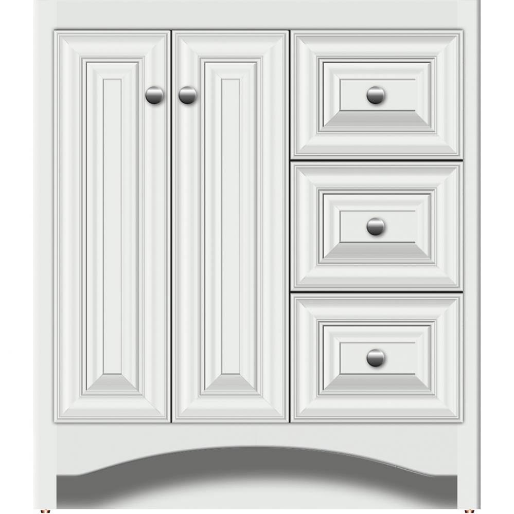 30 X 21 X 34.5 Ravenna View Vanity Classic Miter Powder Grey Rh