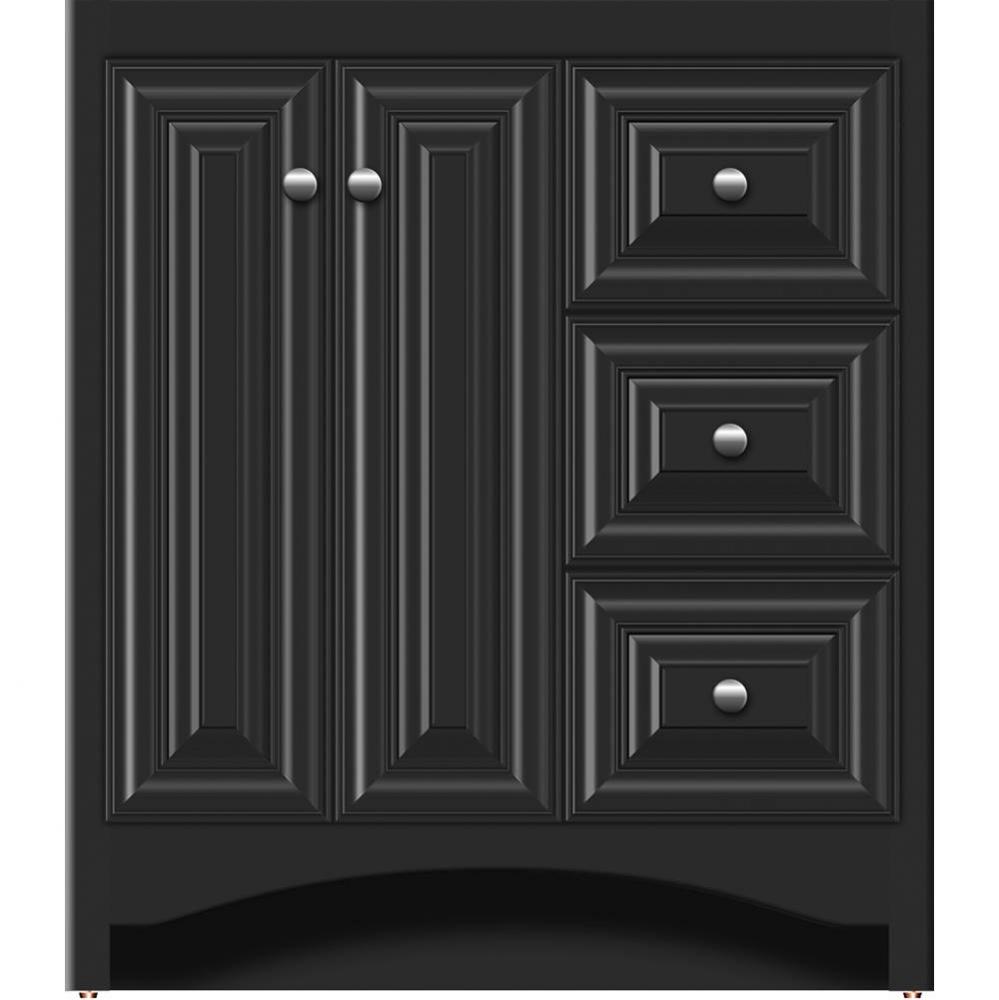 30 X 21 X 34.5 Ravenna View Vanity Classic Miter Sat Black Rh