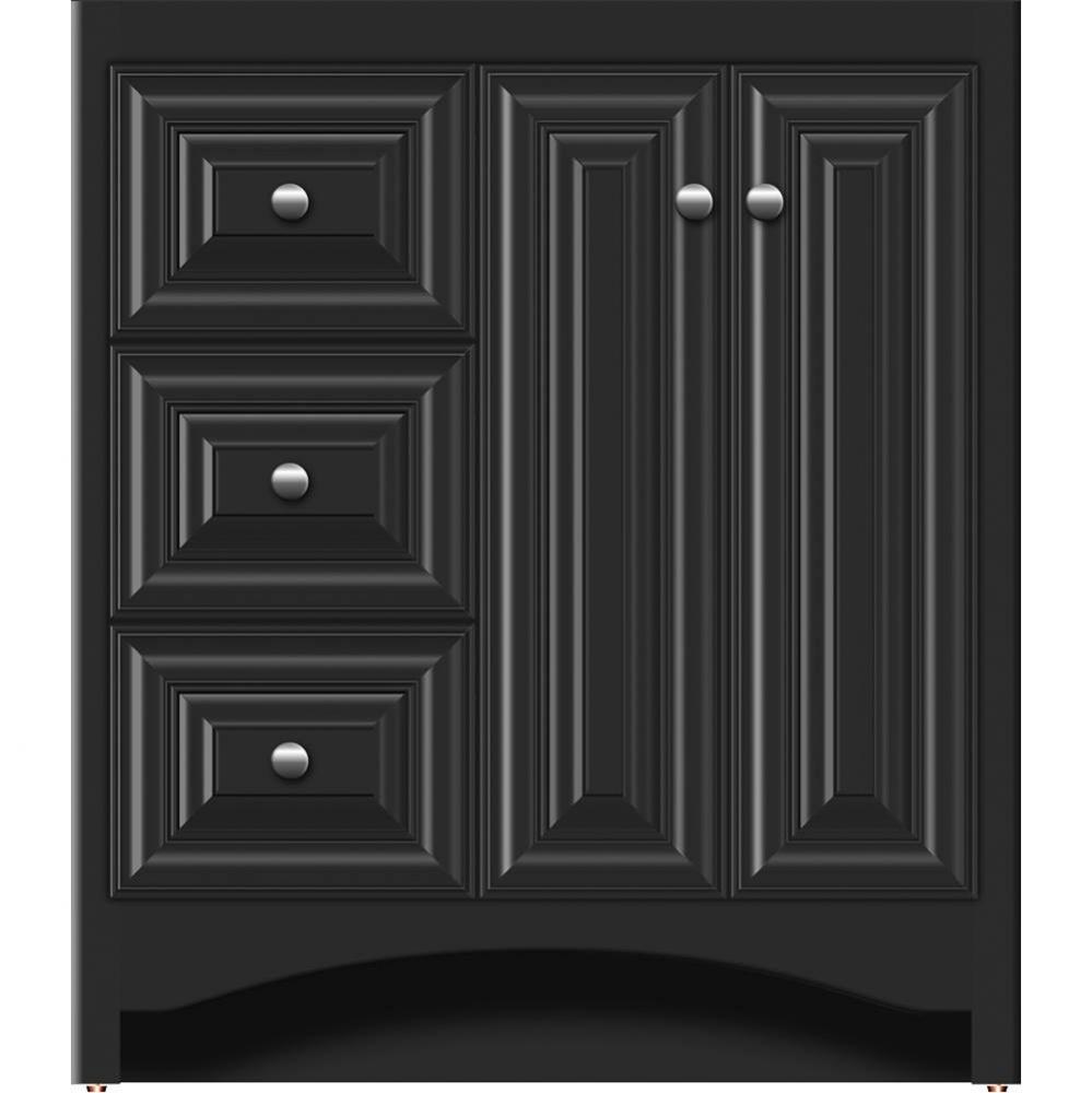 30 X 21 X 34.5 Ravenna View Vanity Classic Miter Sat Black Lh