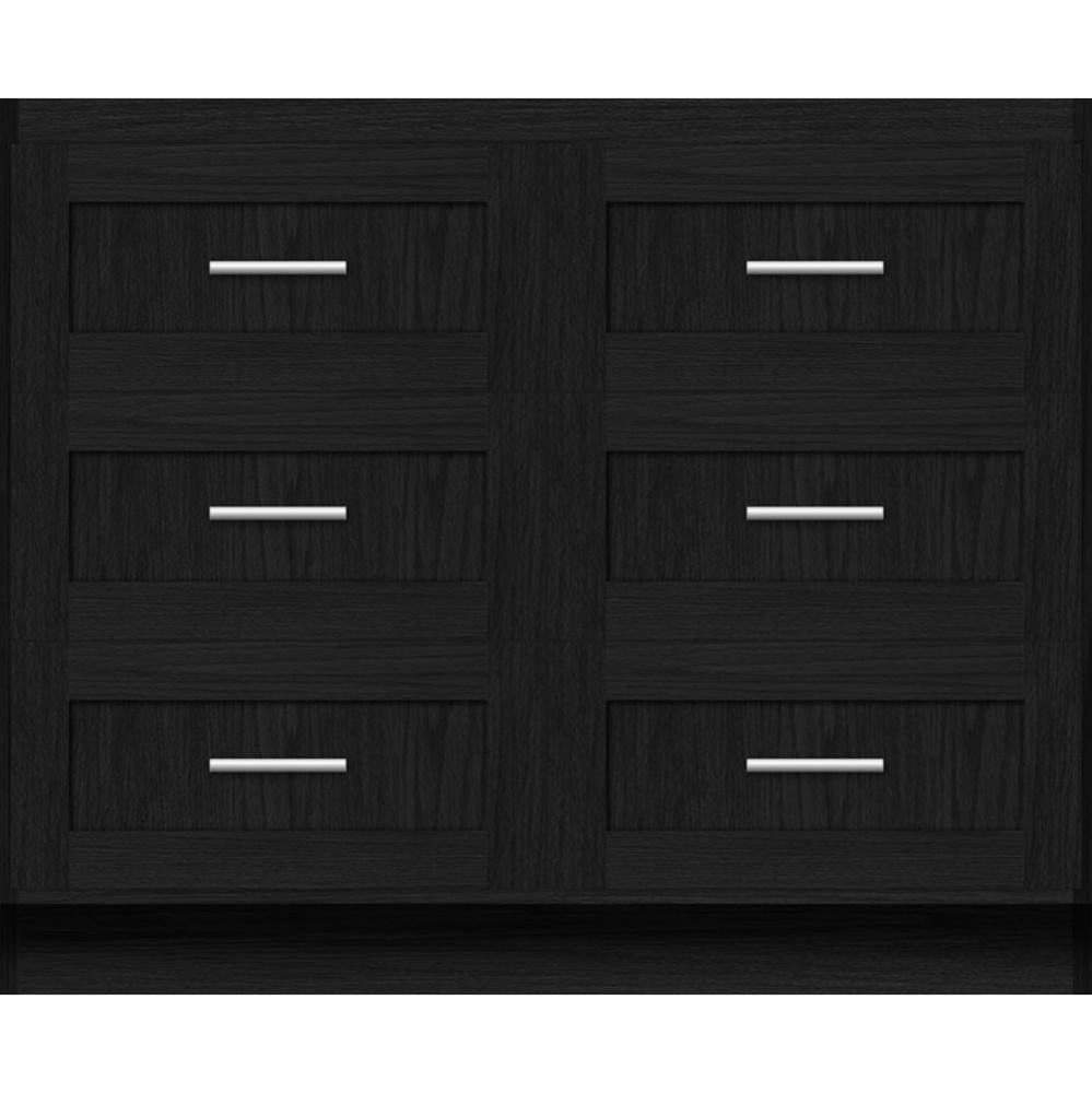 42 X 21 X 34.5 Montlake Town Vanity Shaker Midnight Oak 6 Drw