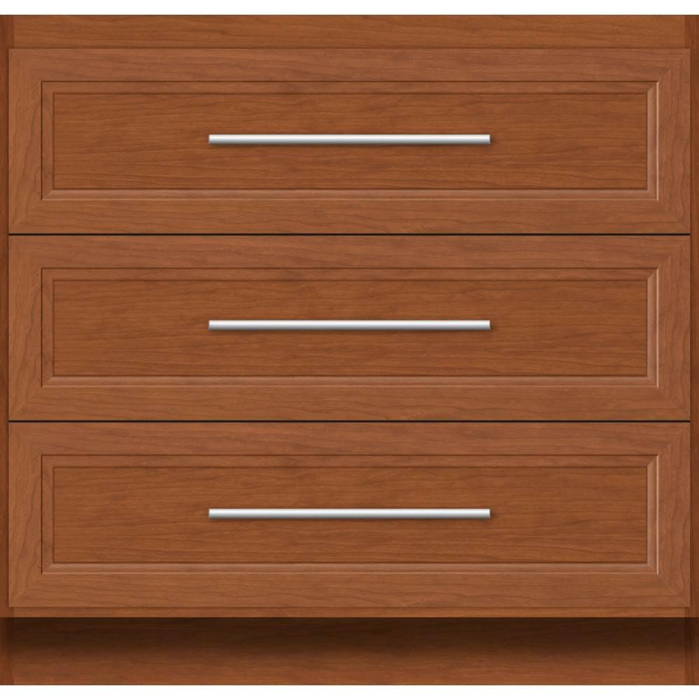 36 X 18 X 34.5 Montlake Town Vanity Ogee Miter Cinn Cherry 3 Drw