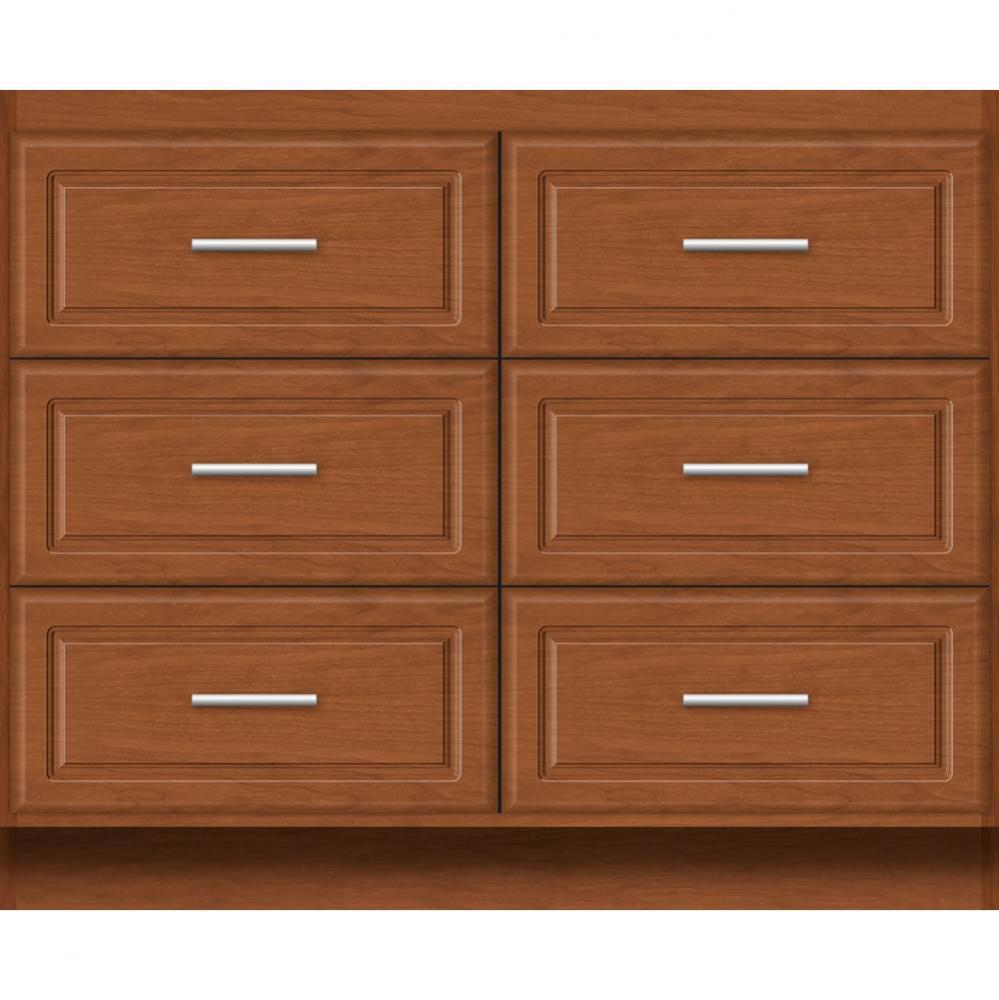 42 X 21 X 34.5 Montlake Town Vanity Ultra Cinn Cherry 6 Drw