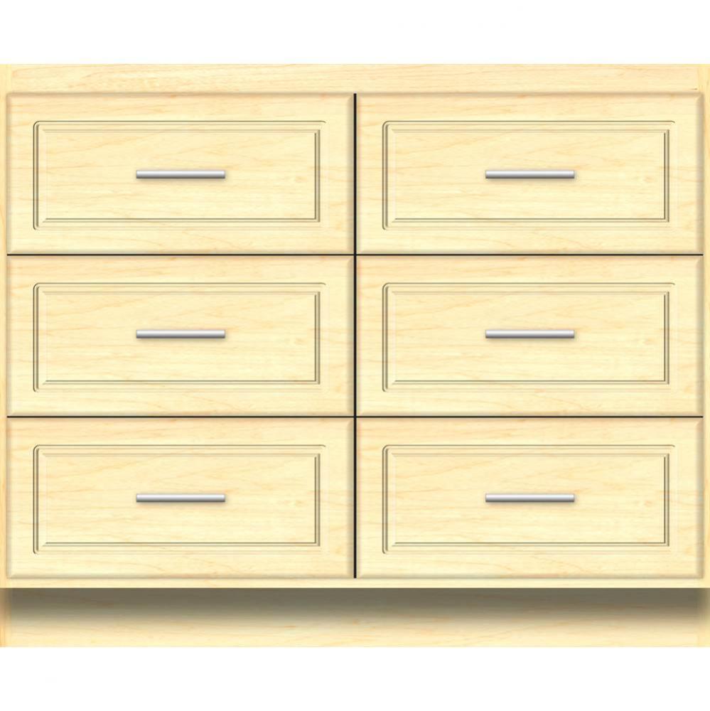 42 X 18 X 34.5 Montlake Town Vanity Ultra Nat Maple 6 Drw