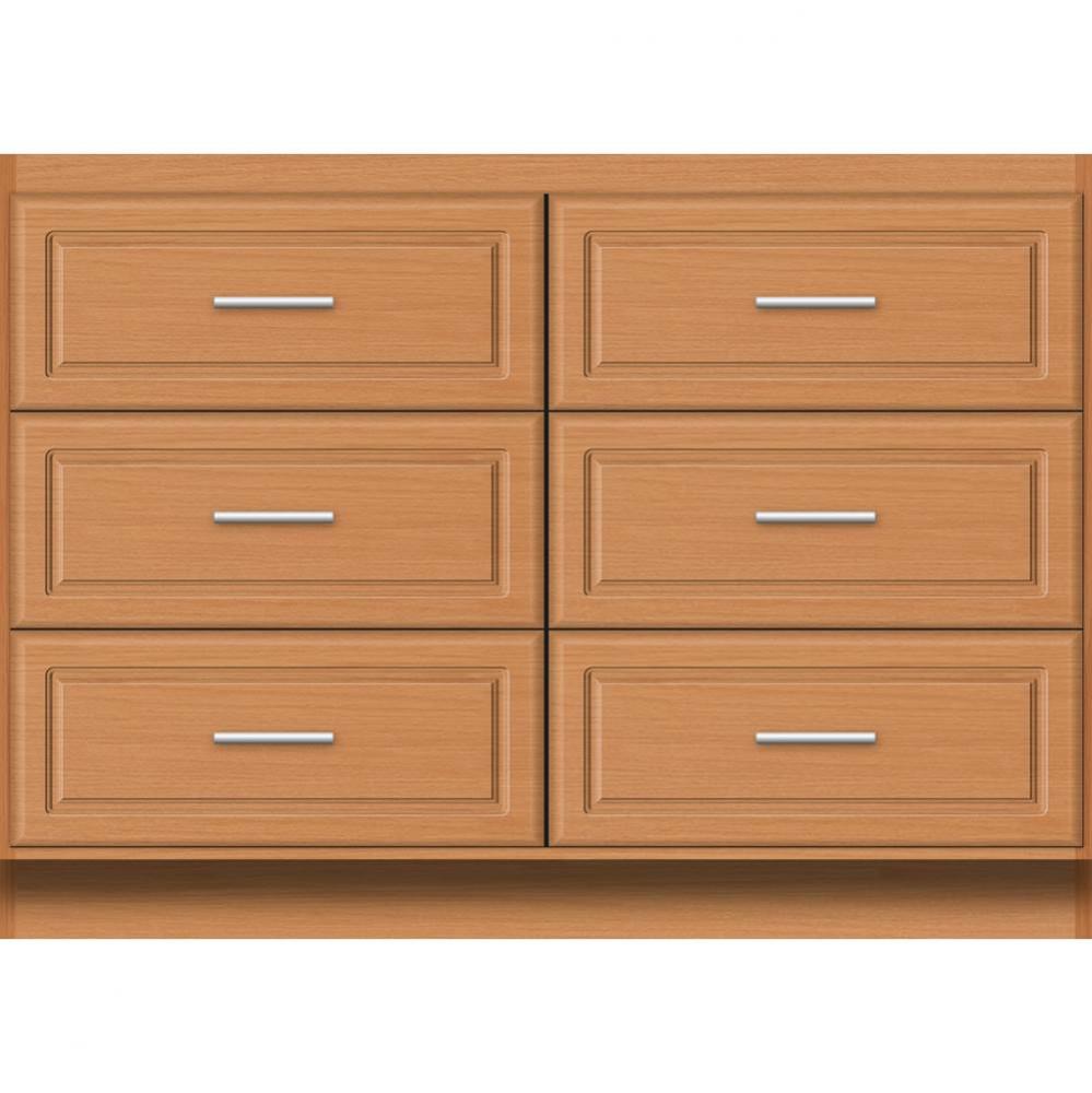 48 X 18 X 34.5 Montlake Town Vanity Ultra Nat Oak 6 Drw