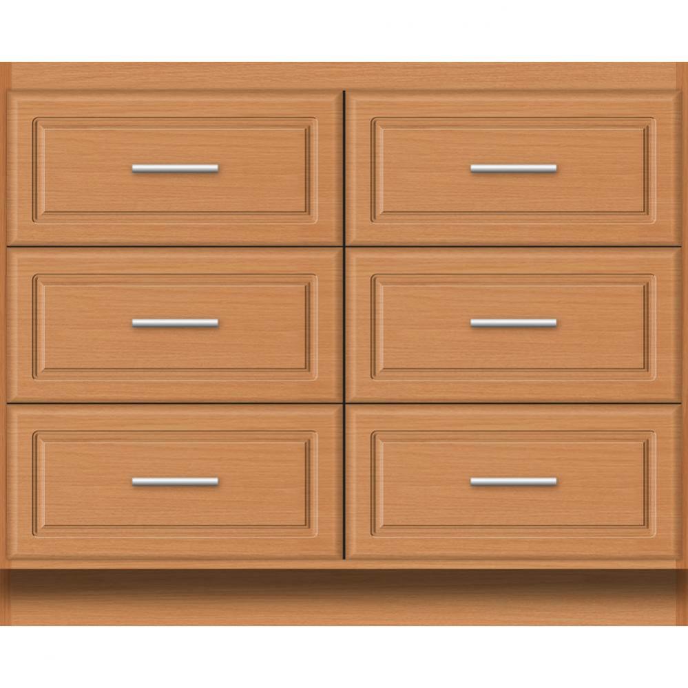 42 X 18 X 34.5 Montlake Town Vanity Ultra Nat Oak 6 Drw