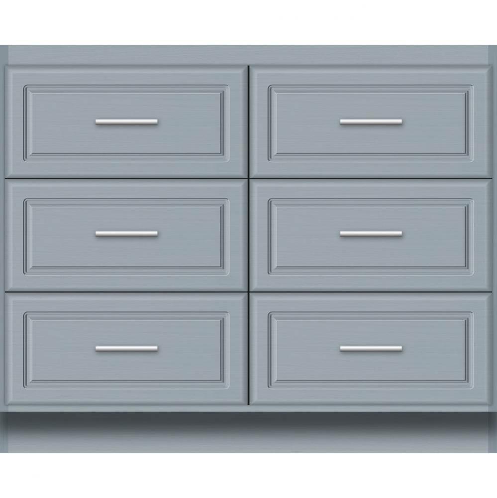 42 X 18 X 34.5 Montlake Town Vanity Ultra Silver Oak 6 Drw