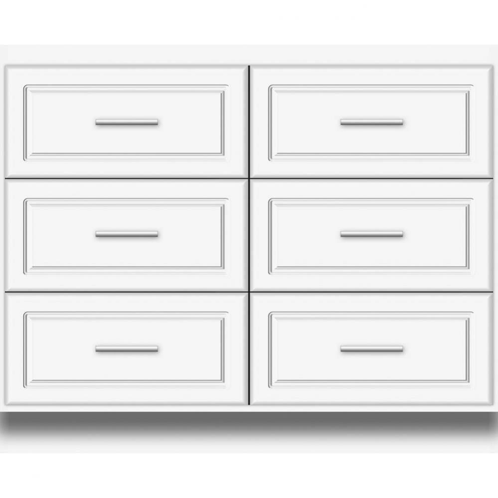 42 X 18 X 34.5 Montlake Town Vanity Ultra Sat White 6 Drw