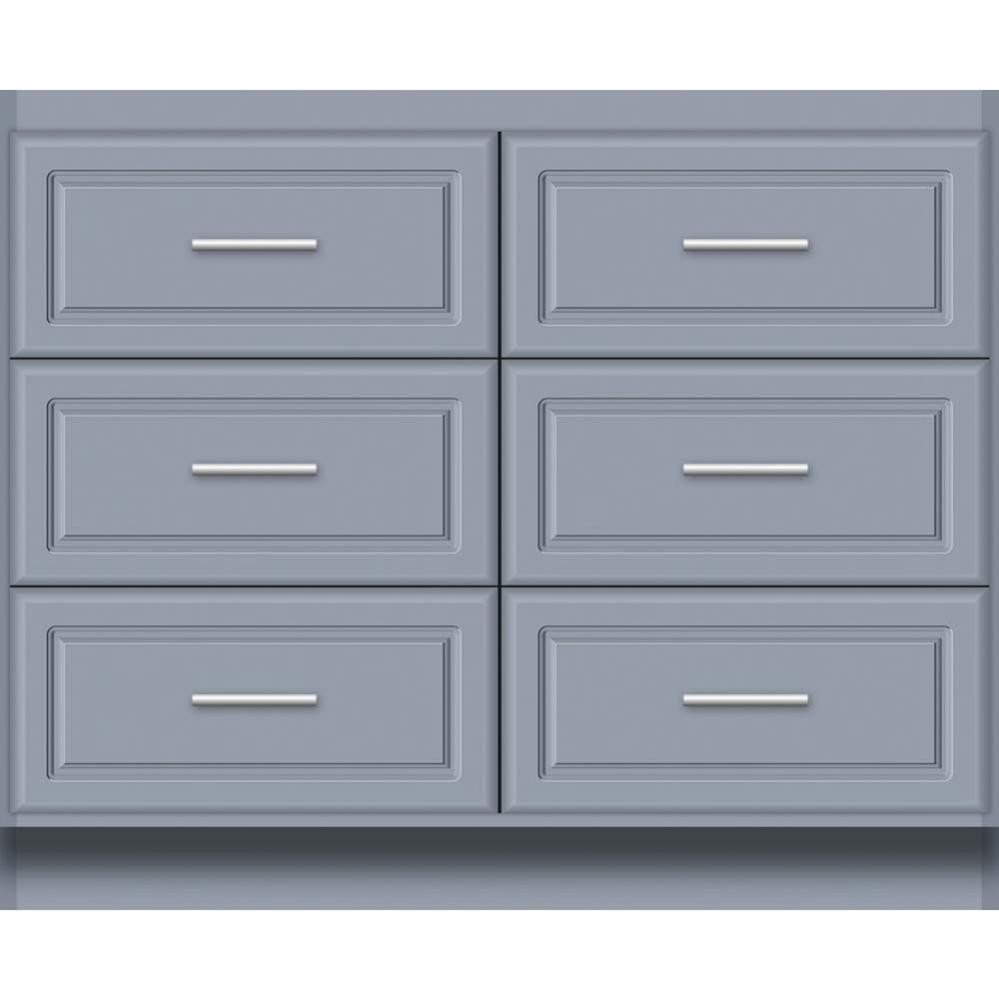 42 X 21 X 34.5 Montlake Town Vanity Ultra Sat Silver 6 Drw