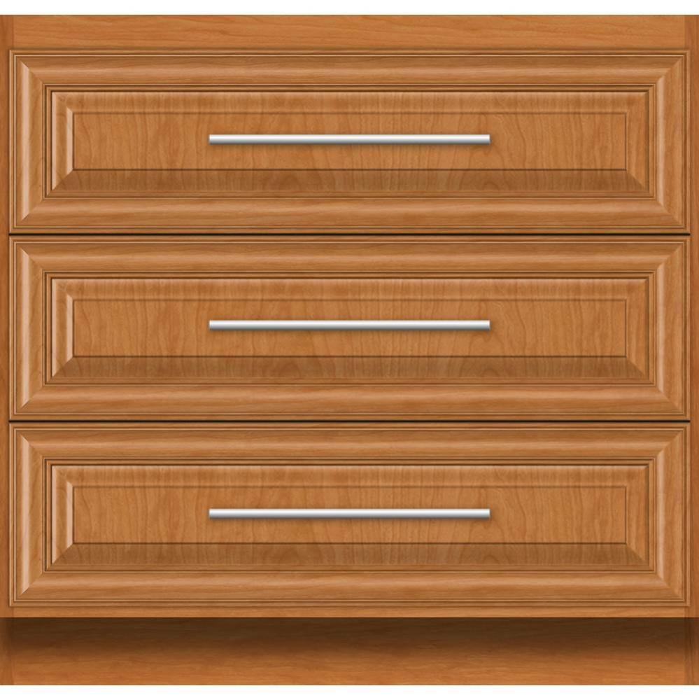 36 X 21 X 34.5 Montlake Town Vanity Classic Miter Nat Cherry 3 Drw