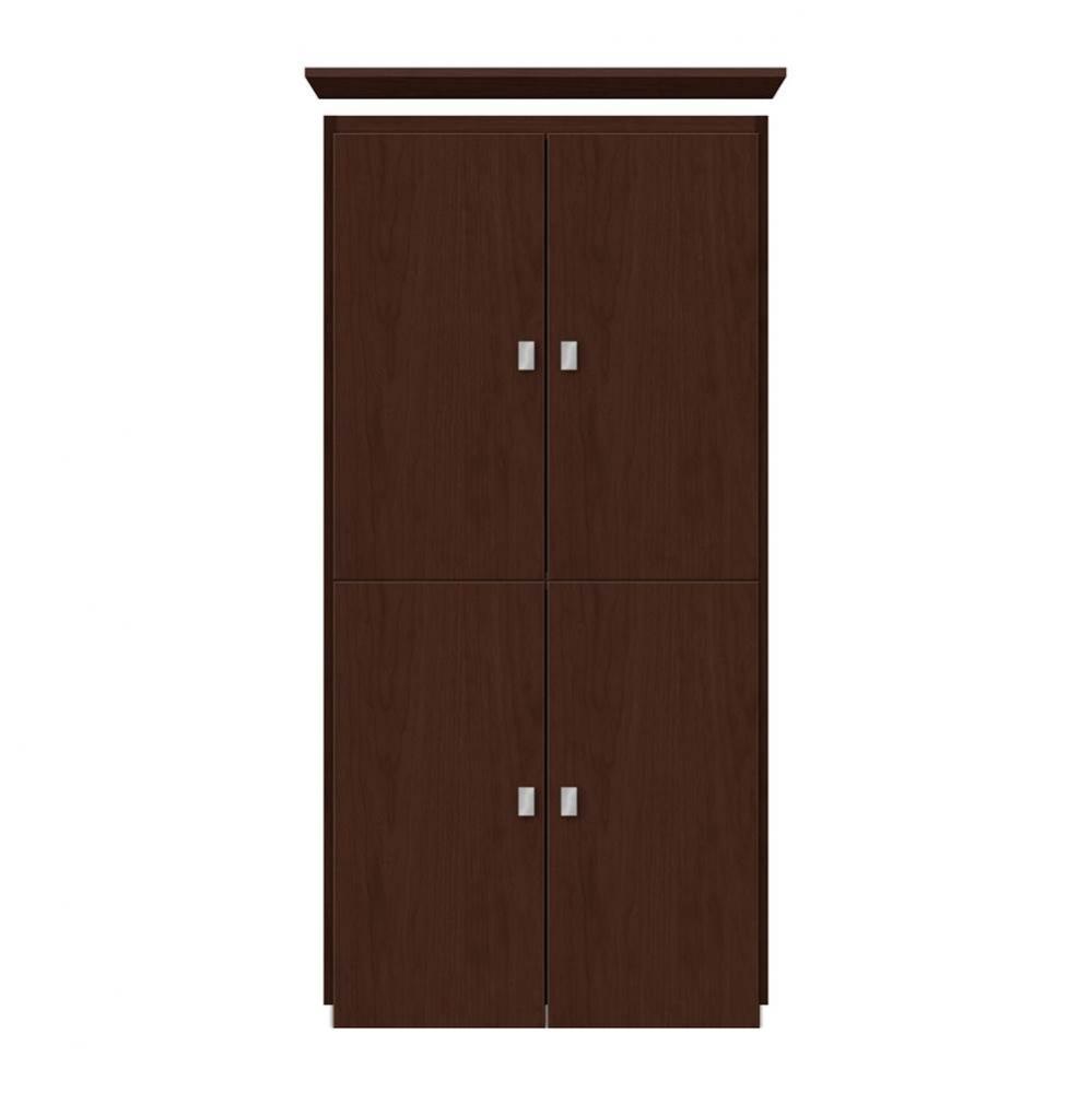 24 X 18 X 48 Montlake Linen Upper Tiered Miter Choc Cherry