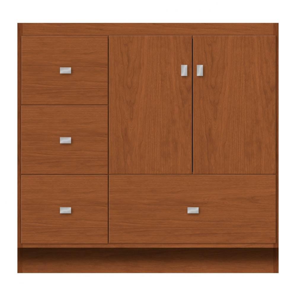 36 X 21 X 34.5 Montlake Vanity Tiered Miter Cinn Cherry Lh