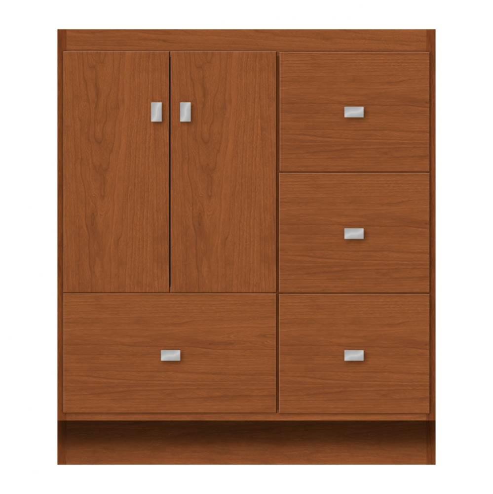 30 X 18 X 34.5 Montlake Vanity Tiered Miter Cinn Cherry Rh