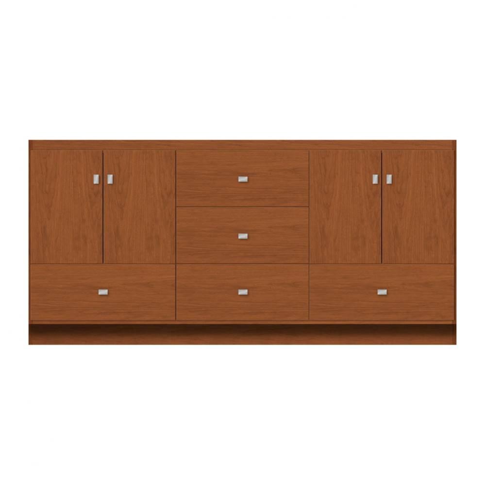 72 X 21 X 34.5 Montlake Vanity Tiered Miter Cinn Cherry Db