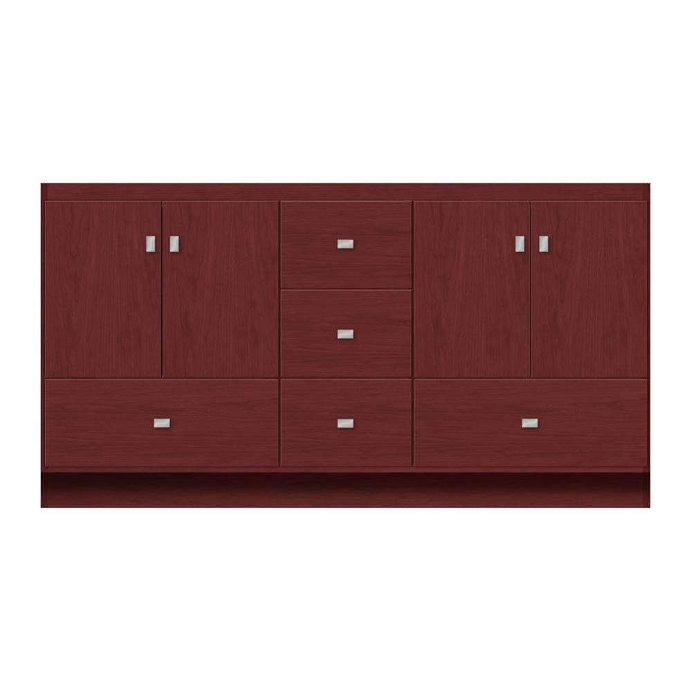 60 X 18 X 32 Montlake Vanity Tiered Miter Dk Cherry Db