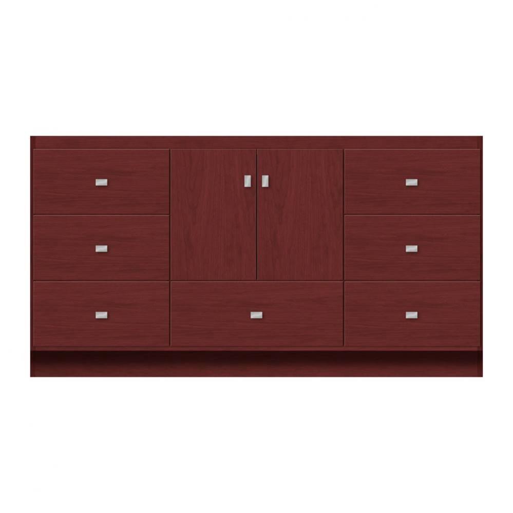 60 X 21 X 32 Montlake Vanity Tiered Miter Dk Cherry Sb