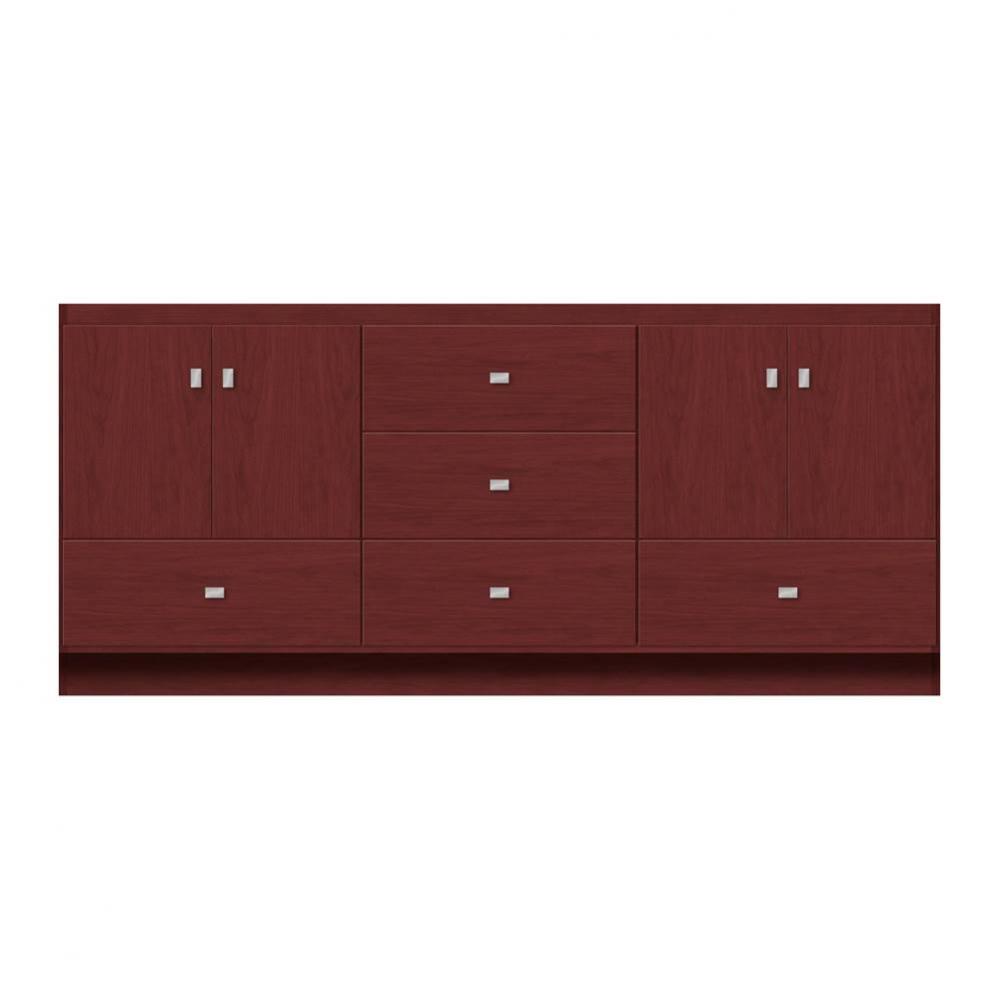 72 X 21 X 32 Montlake Vanity Tiered Miter Dk Cherry Db