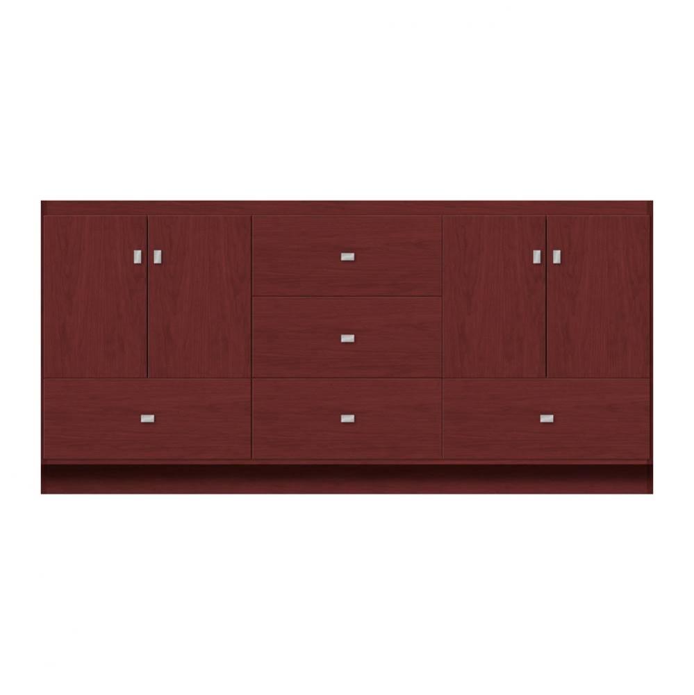 72 X 21 X 34.5 Montlake Vanity Tiered Miter Dk Cherry Db
