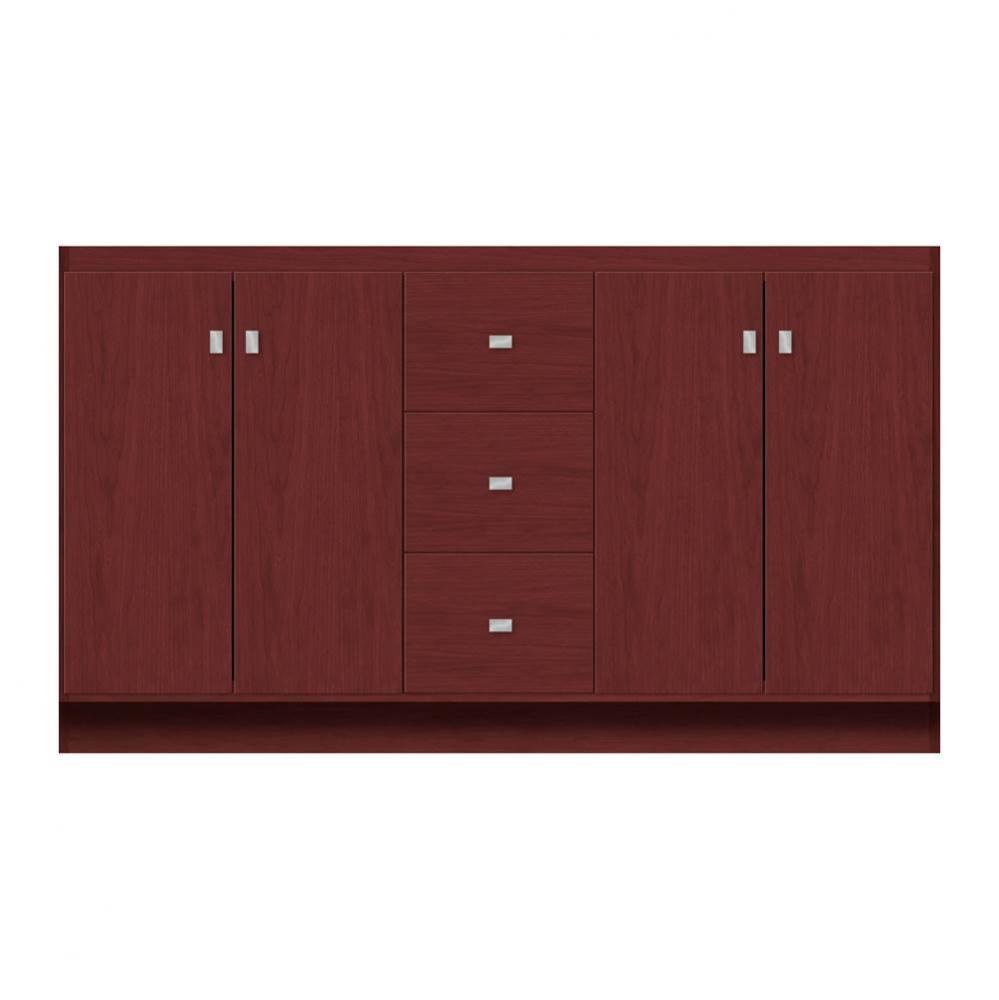 60 X 18 X 34.5 Montlake View Vanity Tiered Miter Dk Cherry Db