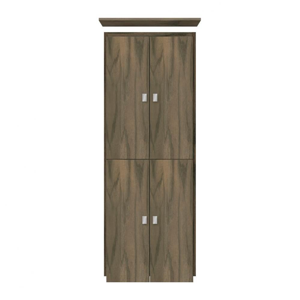 18 X 18 X 48 Montlake Linen Upper Tiered Miter Dusky Oak