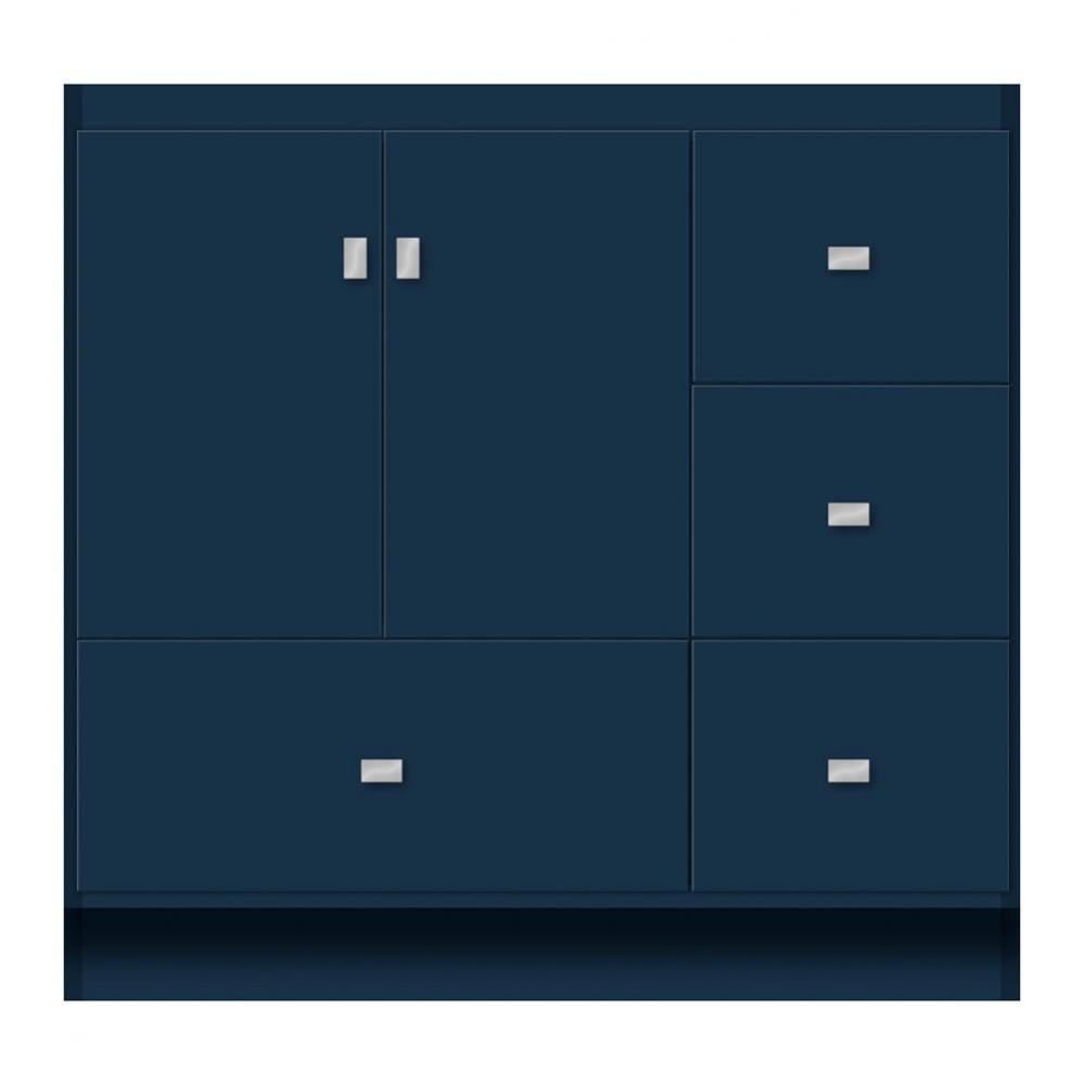 36 X 18 X 34.5 Montlake Vanity Tiered Miter Lapis Night Rh