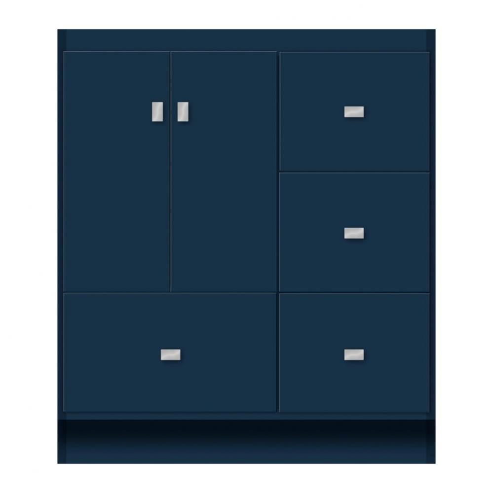30 X 18 X 34.5 Montlake Vanity Tiered Miter Lapis Night Rh
