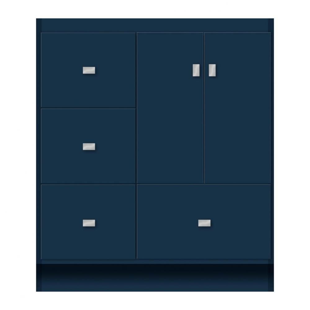30 X 21 X 34.5 Montlake Vanity Tiered Miter Lapis Night Lh