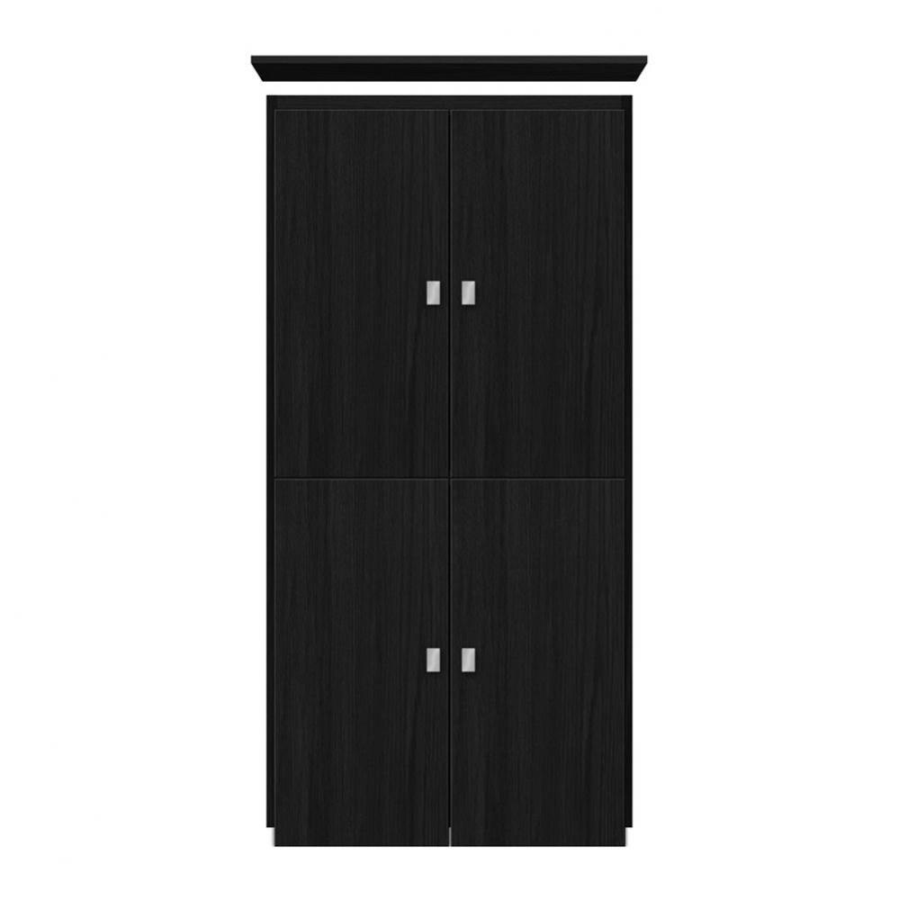 24 X 21 X 48 Montlake Linen Upper Tiered Miter Midnight Oak